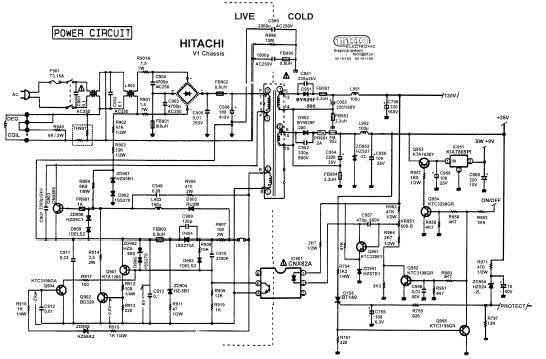 РАДИОСВАЛКА: Схема телевизора Hitachi CMT