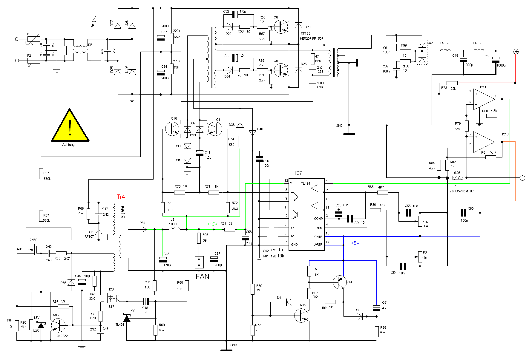 Схема блока питания hdad180w401