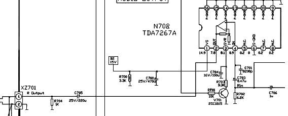 Tda7267a усилитель схема включения