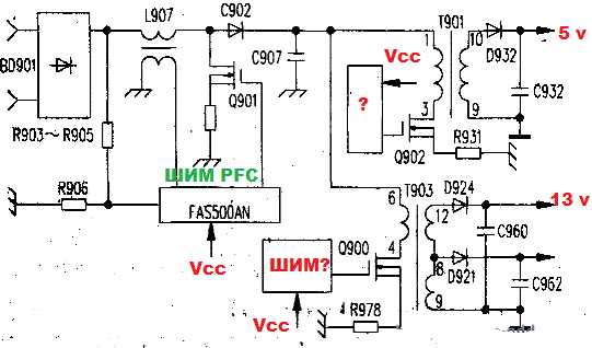 Микросхема TNY274PN DIP7