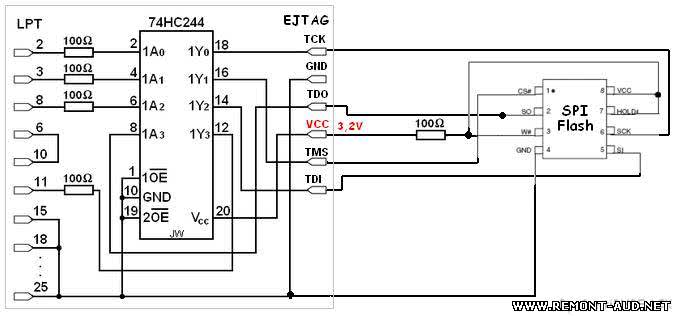 Схема программатор spi