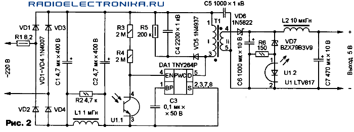 Ncp1055 схема включения