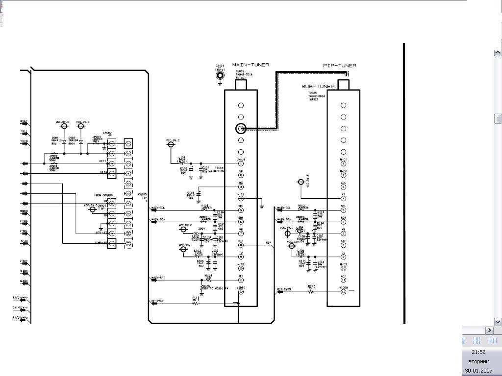 Схема samsung cs 29k3mqq