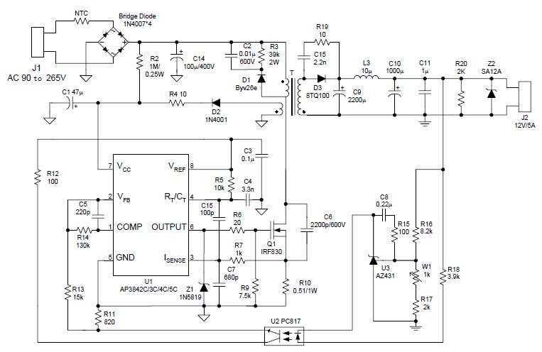 Uc3845 datasheet схема включения