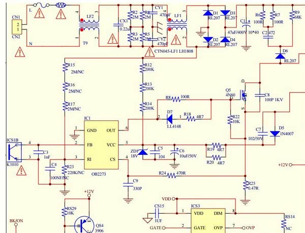 Ob2263 datasheet схема включения