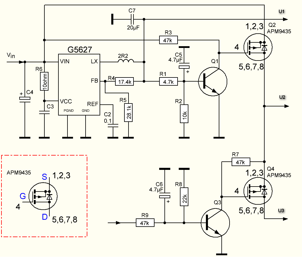 Fds9435a схема включения