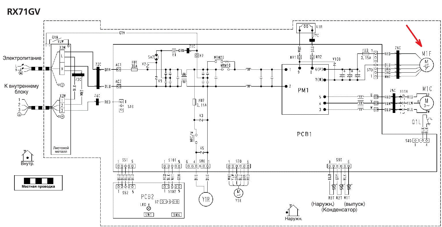 Daikin RX71GV - назначение выводов двигателя вентилятора. | Форум по  ремонту Monitor