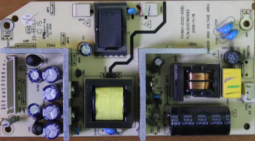 Блок питания tv1901 zc02 01b не включается